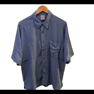 Columbia GRT Blue Hiking Trails SS Shirt Size XL Rugged Trekking & Travel